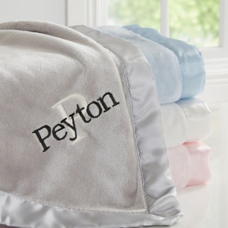 baby blanket personalized blankets gifts custom embroidered embroidery pillows throws pillow personalization bedbathandbeyond personalizationmall