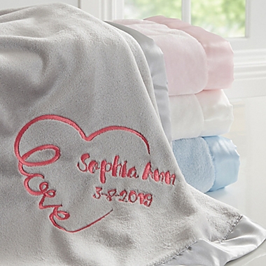 Baby Love Embroidered Keepsake Blanket. View a larger version of this product image.