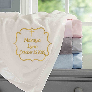 Joyful Blessing Embroidered Keepsake Blanket. View a larger version of this product image.