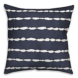 Navy Abstract Stripes 18x18 Spun Poly Pillow
