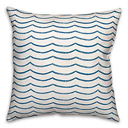 Light Blue Waves 18x18 Spun Poly Pillow