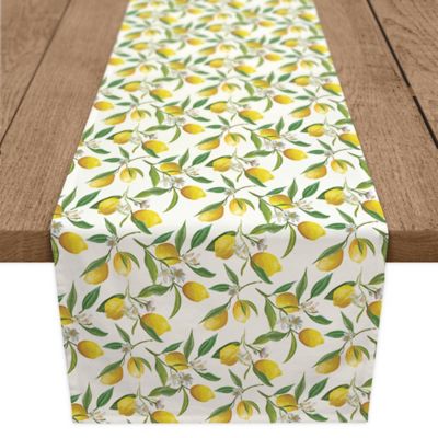 ALAZA Double-Sided Abstract Lemons Yellow Table Runner 13 x 90 Inches Long,Table Cloth Runner for Wedding Party Holiday 