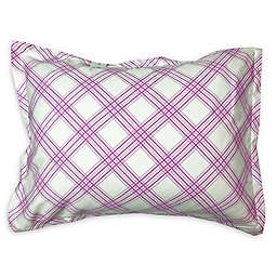 American Colors Emily Madison Plaid Standard Pillow Sham in Pink/Purple