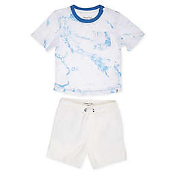 Sovereign Code® 2-Piece Carrara Shirt and Short Set in Blue/Washed White