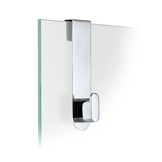 Alternate image 1 for Blomus Glass Door Shower Hook Polished Silver