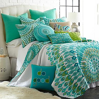 Levtex Home Mirage 3-Piece Reversible Full/Queen Quilt Set in Teal. View a larger version of this product image.