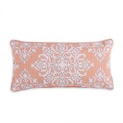 Levtex Home Darcy Pieced Medallion Oblong Throw Pillow in Coral