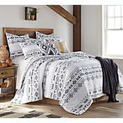 Lakota 6-Piece Reversible Twin Comforter Set in White/Black