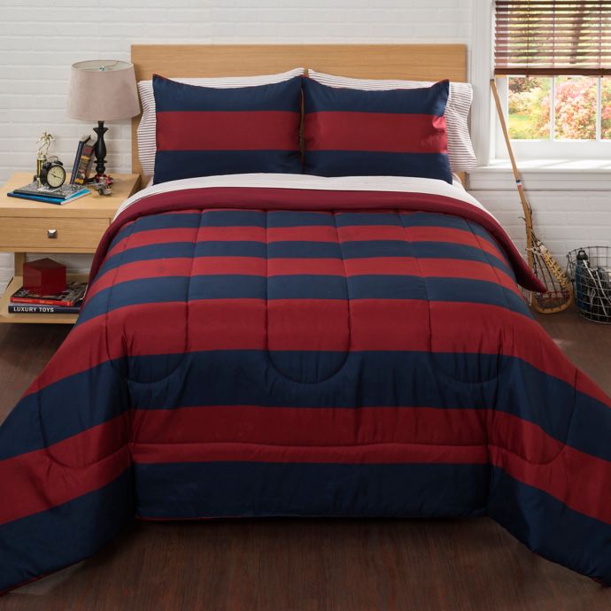 American Kids Rugby Stripe Comforter Set Bed Bath Beyond