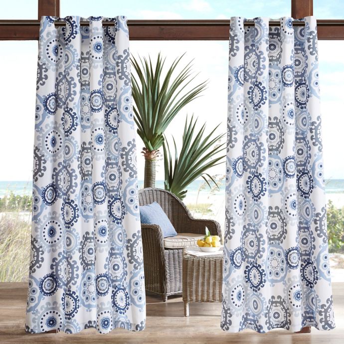 Madison Park Laguna Printed Medallion 3m Scotchgard Grommet Top