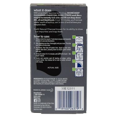 Biore 6-Count Charcoal Deep Cleansing Pore Nose Strips. View a larger version of this product image.