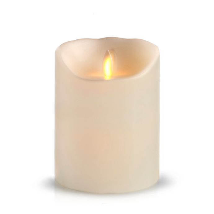Luminara® RealFlame Effect 4Inch Pillar Candle in Ivory Bed Bath and Beyond Canada