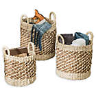 Alternate image 0 for Honey-Can-Do&reg; Coastal 3-Piece Round Natural Weave Storage Baskets Set in Natural