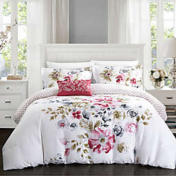 Chic Home Gladys Reversible Queen Duvet Cover Set in Rose