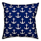 Alternate image 0 for Designs Direct Anchor Square Outdoor Throw Pillow in Navy/White