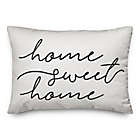 Alternate image 0 for Designs Direct &quot;Home Sweet Home&quot; Oblong Outdoor Throw Pillow in White/Black