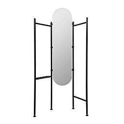Umbra Vala Floor 20.25-Inch x 7.5-Inch Mirror with Clothing Rack in Black