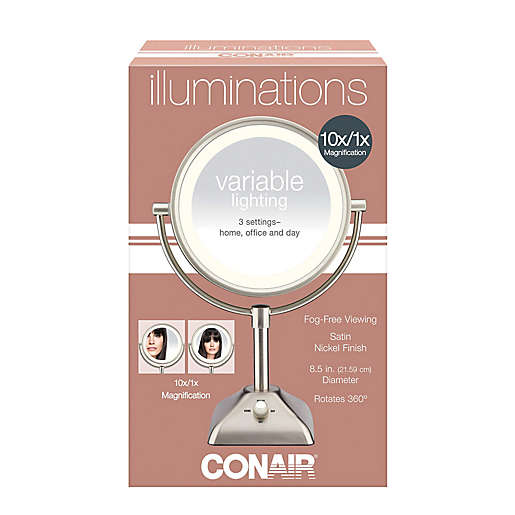 Conair Variable Lighted 1x 10x Mirror, Conair Led Makeup Mirror 1x 10x Magnification