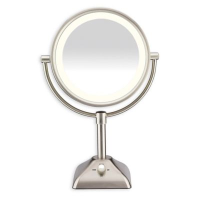 Conair Variable Lighted 1x 10x Mirror, Lighted Make Up Mirror With Magnification