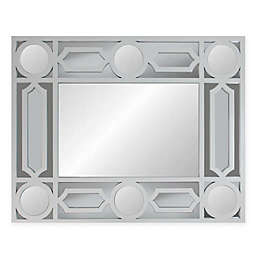 Northlight® Geometric Openwork 29.5-Inch x 23.5-Inch Rectangular Wall Mirror in White