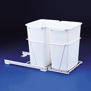 Rev-A-Shelf Pullout Waste Containers in White. View a larger version of this product image.