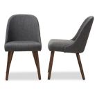 Alternate image 2 for Baxton&trade; Studio Rubberwood Upholstered Cody Dining Chair in Dark Grey