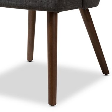 Baxton&trade; Studio Rubberwood Upholstered Cody Dining Chair in Dark Grey. View a larger version of this product image.
