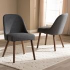 Alternate image 5 for Baxton&trade; Studio Rubberwood Upholstered Cody Dining Chair in Dark Grey