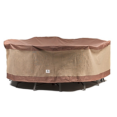 Mocha Duck Covers Ultimate Waterproof Round Patio Table Set Cover 