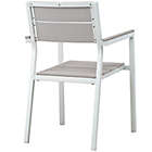Alternate image 2 for Modway Maine All-Weather Patio Armchair in White/Light Grey