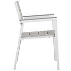 Alternate image 2 for Modway Maine All-Weather Patio Armchairs in White/Grey (Set of 2)