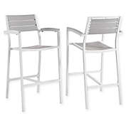 Modway Maine All-Weather Patio Bar Stools (Set of 2)