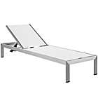 Alternate image 2 for Modway Shore Outdoor Chaise in Silver/White (Set of 2)