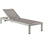 Alternate image 2 for Modway Shore Outdoor Mesh Chaise in SIlver/Grey (Set of 2)