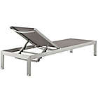 Alternate image 4 for Modway Shore Outdoor Mesh Chaise in SIlver/Grey (Set of 2)