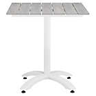 Alternate image 1 for Modway Maine 28-Inch Outdoor Patio Dining Table in White/Light Grey
