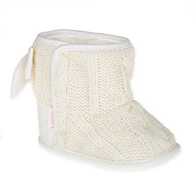 Capelli New York Size 18-24M Metallic Slipper in Ivory. View a larger version of this product image.