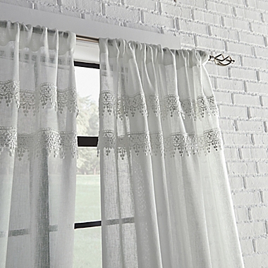 Peri Home Liv 84-Inch Rod-Pocket Window Curtain Panel in Grey (Single). View a larger version of this product image.