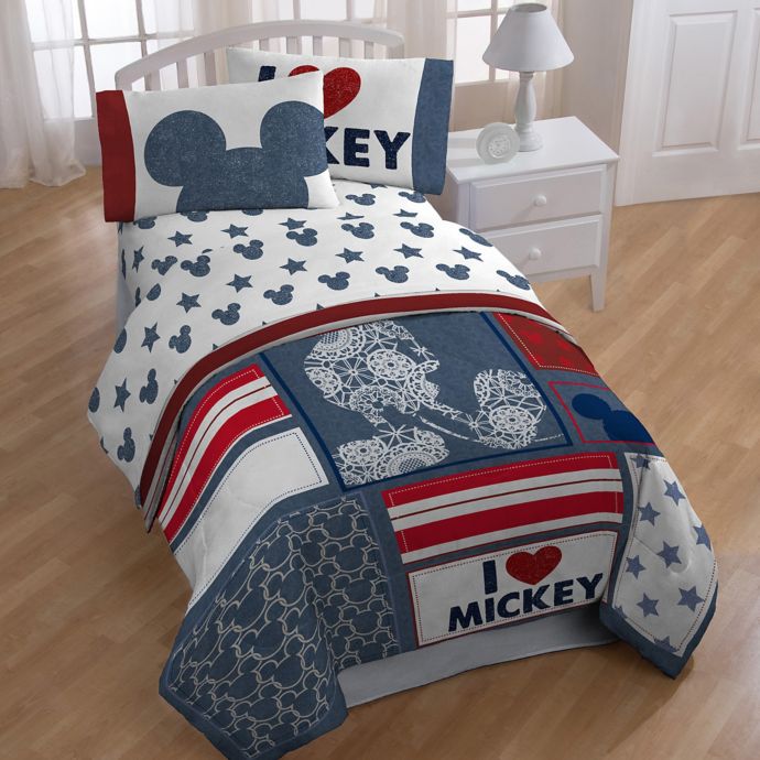 Disney Mickey Mouse Americana Comforter Set Bed Bath Beyond