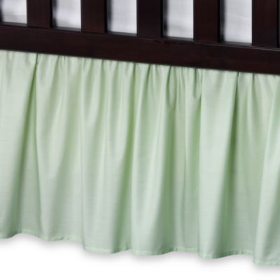 green crib skirt