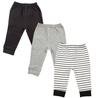 Luvable Friends&reg; Size 3T 3-Pack Tapered Ankle Pants in Black/Grey