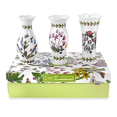 Portmeirion&reg; Botanic Garden 5-Inch Mini Vases (Set of 3). View a larger version of this product image.
