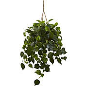 Nearly Natural 36-Inch Artificial Philodendron Indoor/Outdoor Hanging Plant