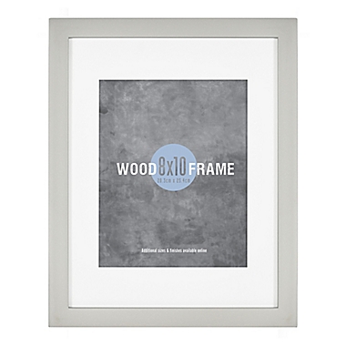 Gallery 8-Inch x 10-Inch Wood Frame in Light Grey. View a larger version of this product image.