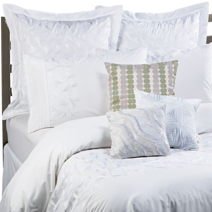KAS® White Ginko Duvet Cover Set, 100 Cotton Bed Bath and Beyond Canada