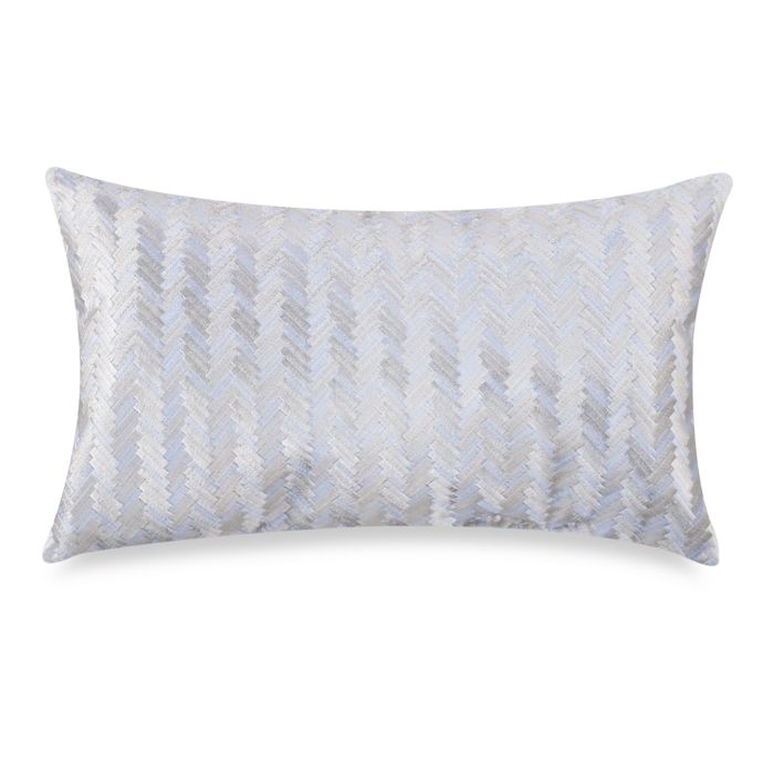 KAS® White Herringbone Breakfast Pillow | Bed Bath & Beyond