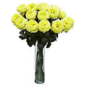 Nearly Natural Artificial Rose Arrangement in Vase