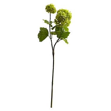 Nearly Natural&trade; 18-Inch Snowball Hydrangea Flower Stem (Set of 6). View a larger version of this product image.