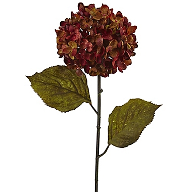 Nearly Natural 22-Inch Fall Hydrangea Stems in Rust (Set of 6)