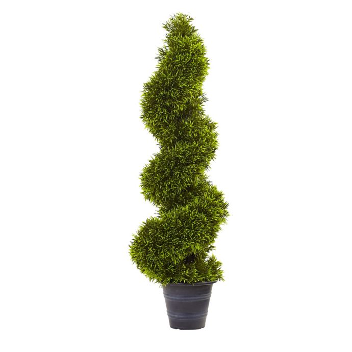 Nearly Natural 3Foot Artificial Grass Spiral Topiary Plant with